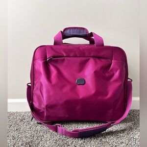 Delsey Paris Magenta Rolling Carry-on and Briefcase